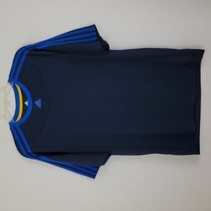 Adidas Blue Athletic Cool Thermo System Short Sleeve Shirt Mens M